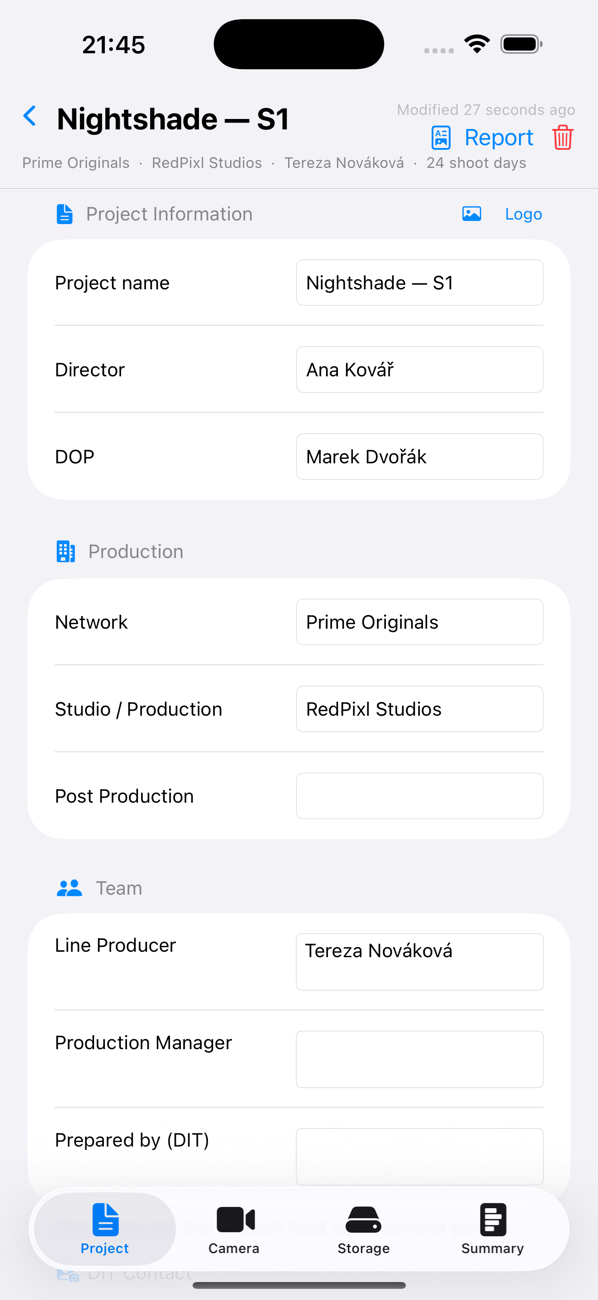Project on iPhone