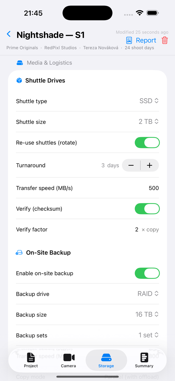 Storage & Logistics on iPhone
